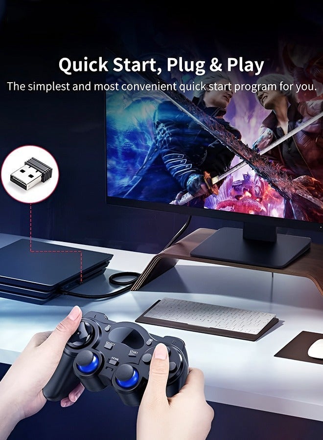 Bukela Wireless PC Controller, Wireless USB Controller /Android/PC/Desktop/Laptop, PC Game Controller for PC for Steam Controller for PC, Black - Image 3